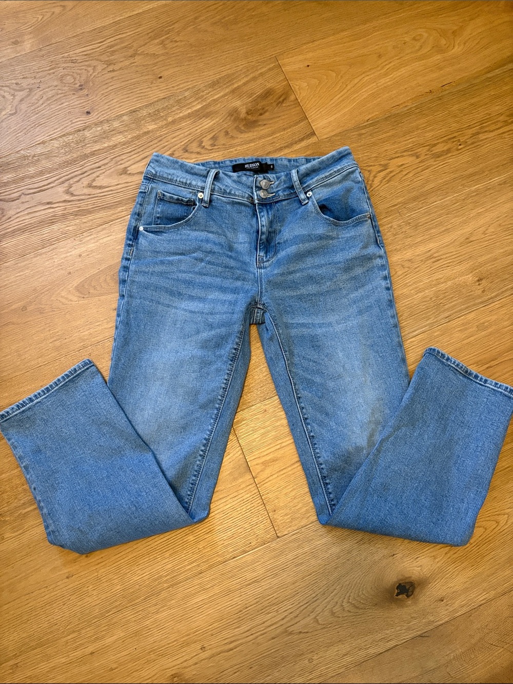 Hudson Light Blue Double Button Jeans size 6